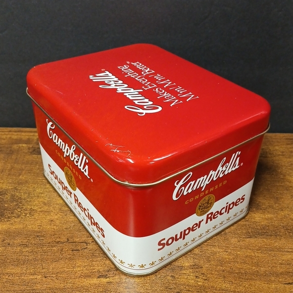 VINTAGE Campbell's Soup Collectible Tin Box Souper Recipes, No Cards - Picture 4 of 5